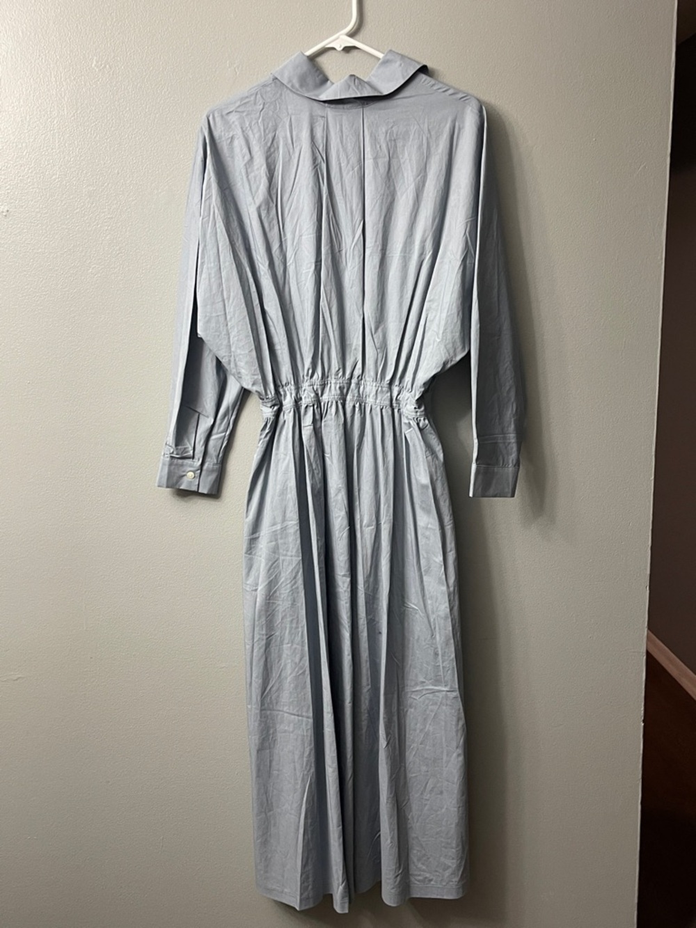 Harshman Crowninshield 100% Cotton Shirt Dress In Steel Blue Size small Reemoly - Picture 7 of 7